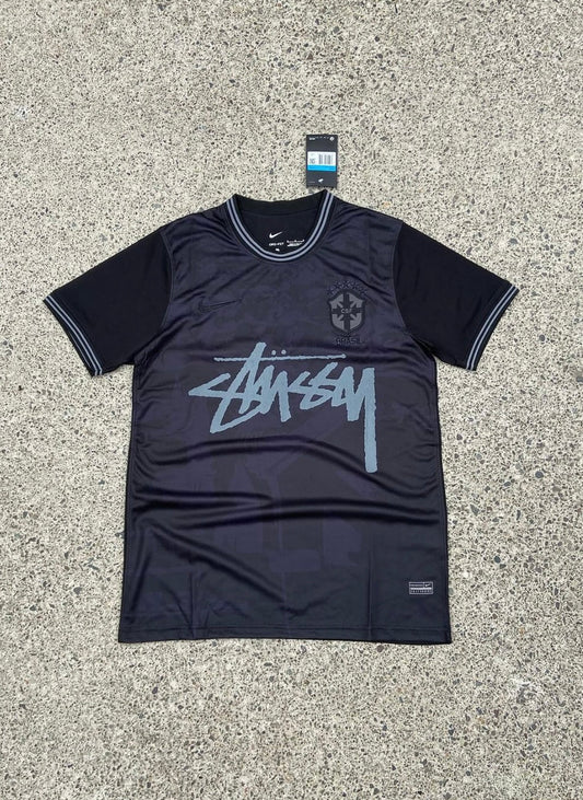 CUSTOM FOOTBALL JERSEY - “BRAZIL” EDITION - FULL BLACK