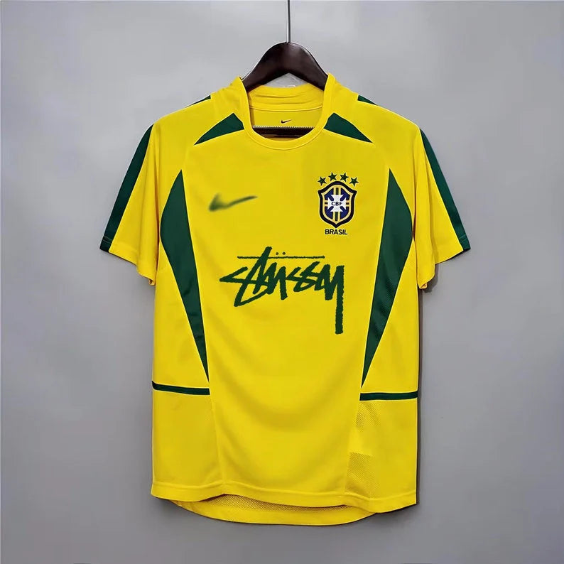 CUSTOM FOOTBALL JERSEY - “BRAZIL” 2002 EDITION - YELLOW