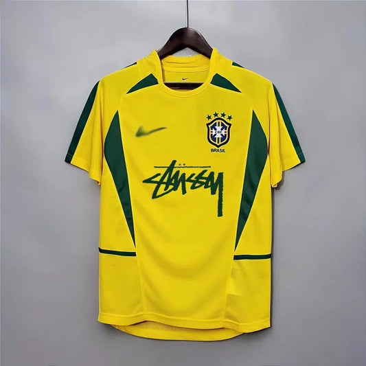 CUSTOM FOOTBALL JERSEY - “BRAZIL” 2002 EDITION - YELLOW